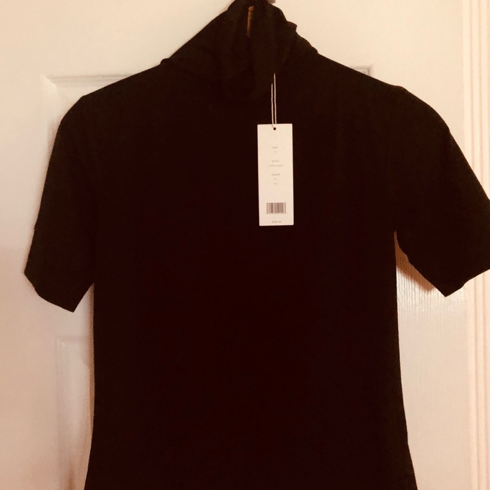 VINCE Short Sleeve Turtleneck